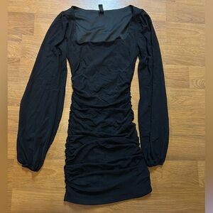 Windsor Forever Chic Long Sleeve Mesh Mini Dress